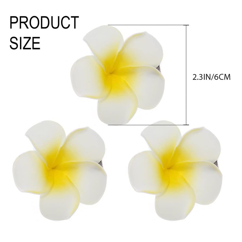 Zoestar Hawaii Plumeria - Horquillas para el pelo (3 unidades,