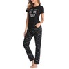 EISHOPEER Women's Pajama Set Printed Short Sleeve Top & Long
