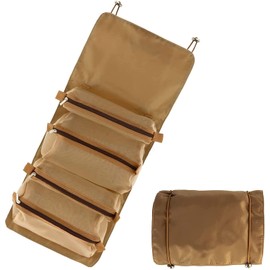 HBD SALES 4 in 1 Foldable Travel Cosmetic Makeup Pouch | Detachable Toiletry Kits Organizer | Hanging Vanity Make up Bags (Multi colour- 1 piece), Multi, M, Travel Accessories