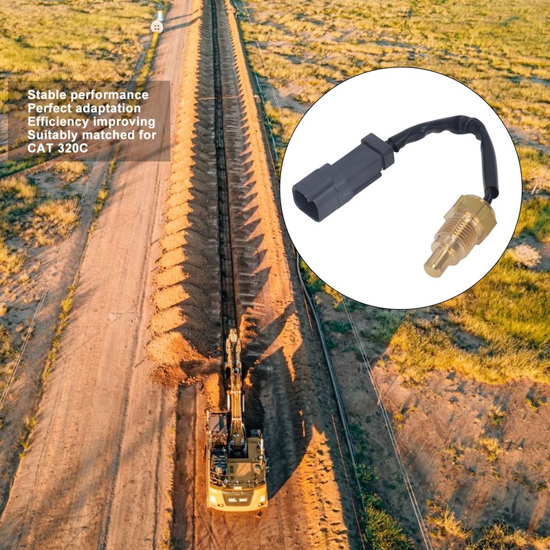 2Pin Excavator Water Temperature Sensor Brass High Accuracy Robust Water
