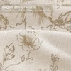 NDDYCU Farmhouse Floral Linen Shower Curtain, Vintage Beige Pattern Rustic