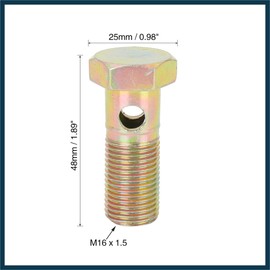 TUCKBOLD M16x1.5mm Metric Thread Banjo Bolts Brake Fitting Adapter with M16 Washers Automotive Parts
