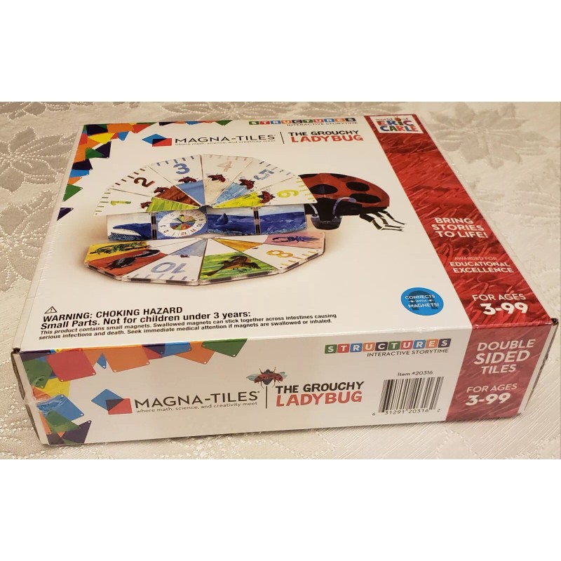Magna-Tiles -The Grouchy Lady Bug,16 Piece Set, World of Eric Carle,
