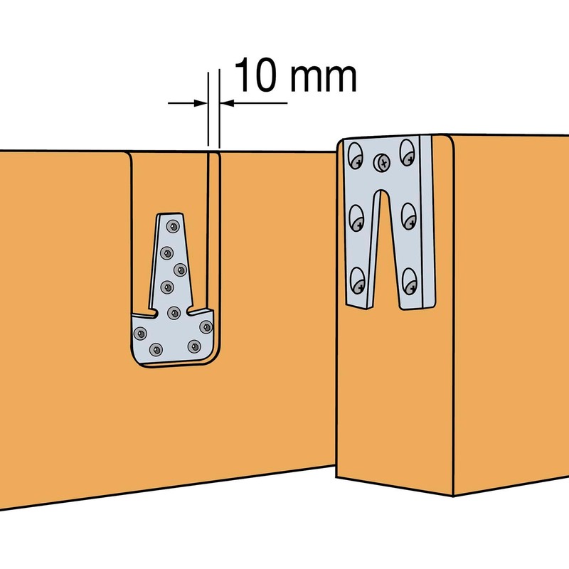 Simpson ETB Cross-Cut Wood Connector, Aluminium