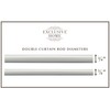 Exclusive Home Topper Double Curtain Rod and Finial Set, Matte