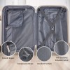 Hard Shell Suitcase Luggage with 4 Spinner Wheels, Expandable Trolley