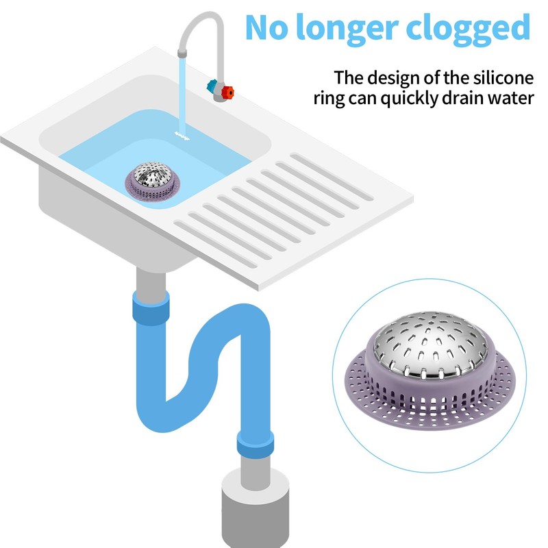 Aluvor Shower Drain Hair Catcher, Shower Drain Cover, Bathtub Drain
