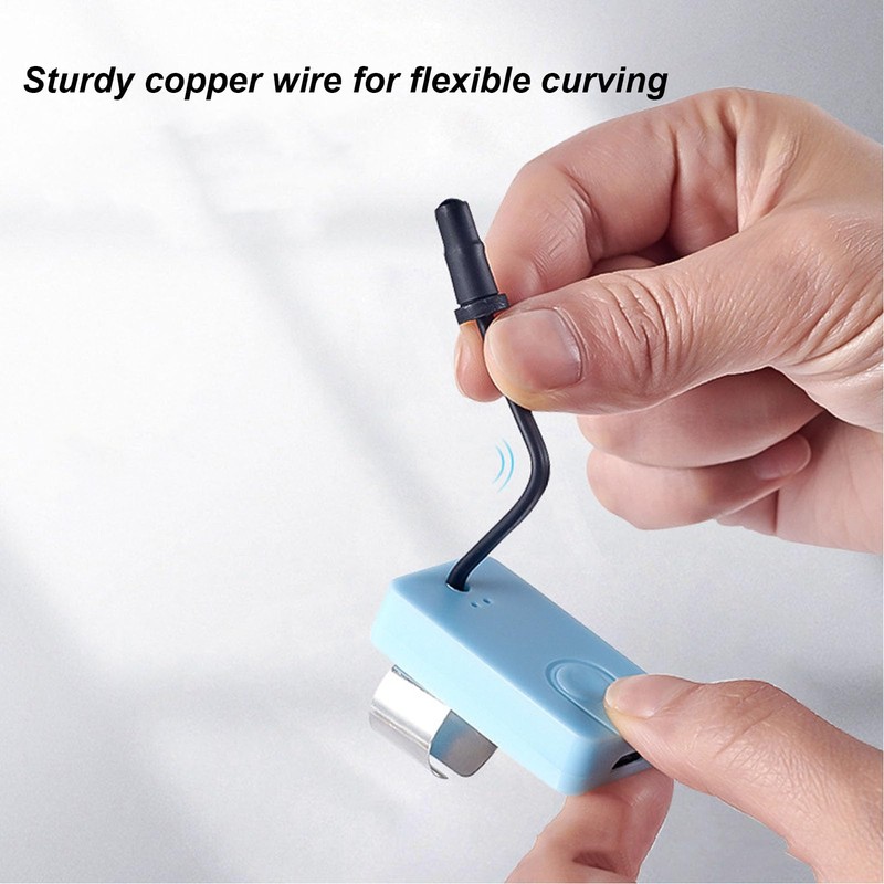 耳洗浄サムライト、USB充電式ウェアラブル耳洗浄ランプ、耳垢除去用の3つの明るさギア付き