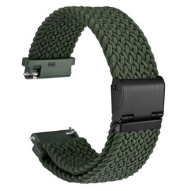 WOCCI Nylon Watch Strap, Stepless Wrist Adjustment, Smart Watch Replacement Band, Available Lug Sizes: 0.71 inches (18 mm), 0.75 inches (19 mm), 0.79 inches (20 mm), 0.83 inches (21 mm), 0.87 inches