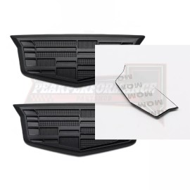 Unbranded 2PC All Black Emblem Badge Stickers For Escalade CTS STS DTS SRX XLR ATX XTS