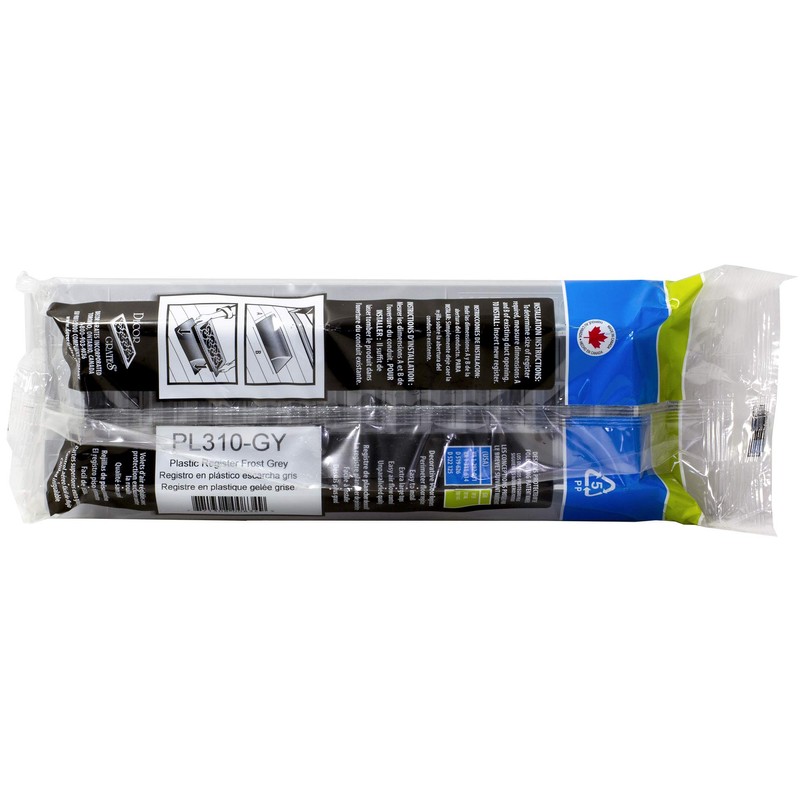 Decor Grates PL310-GY 3-Inch by 10-Inch Plastic Floor Register, Frost