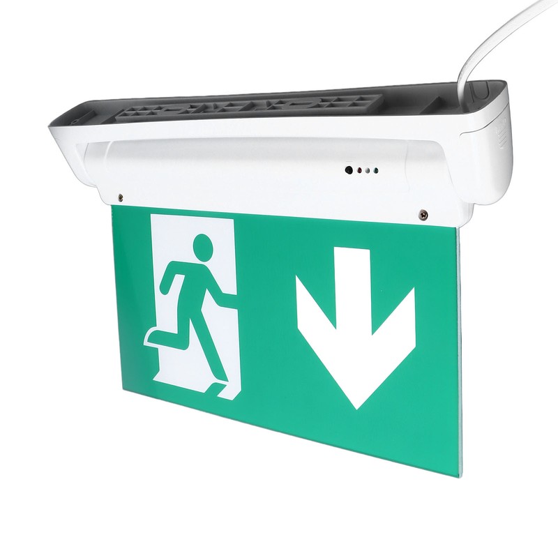Exit Sign LED Battery Powered Emergency Safety Facilities Acrylic ABS