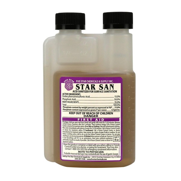 Five Star - Star San - 8 Ounce - High Foaming Sanitizer