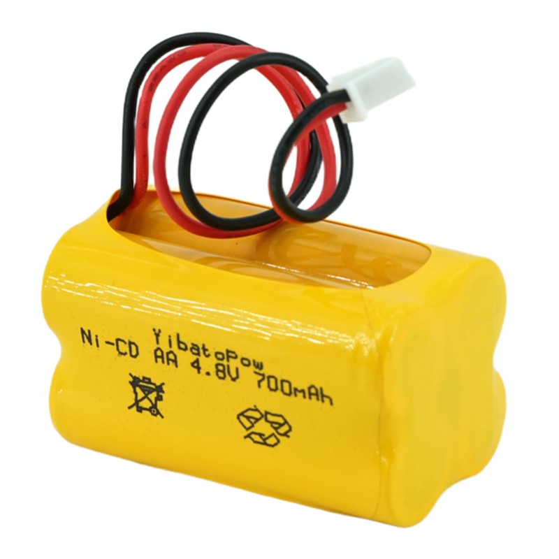 Yibatopow 2 Packs Ni-Cd 4.8V 700mAh Exit Sign Emergency Light