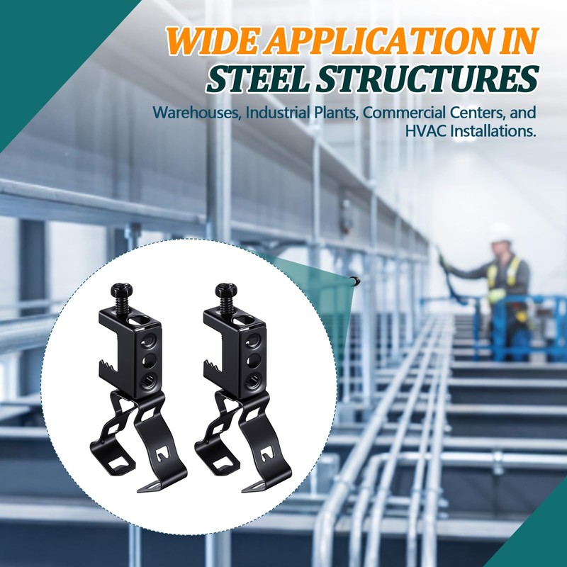 Tandefio 50 Pcs 1/4"-20 Beam Clamps with 1/2" - 3/4"