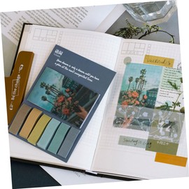 SEWACC 3Sets Retro Floral Self Stick Notepad Practical Tearable Memo Pad for Daily Notes Scrapbooking Home Office School Use Random Color