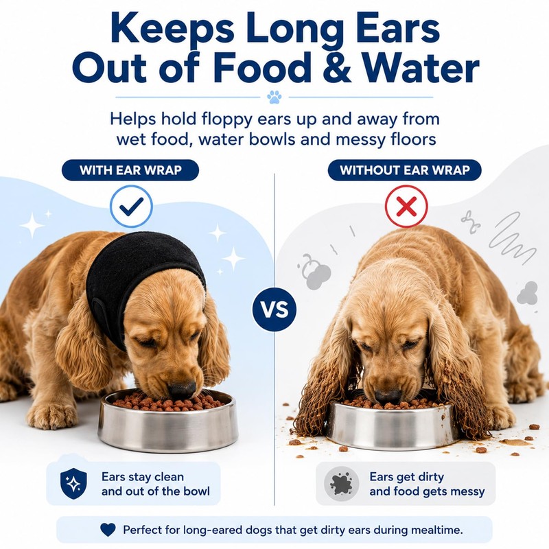 yrenoer Dog Calming Hood for Noise Reduction, Long Ear Dog