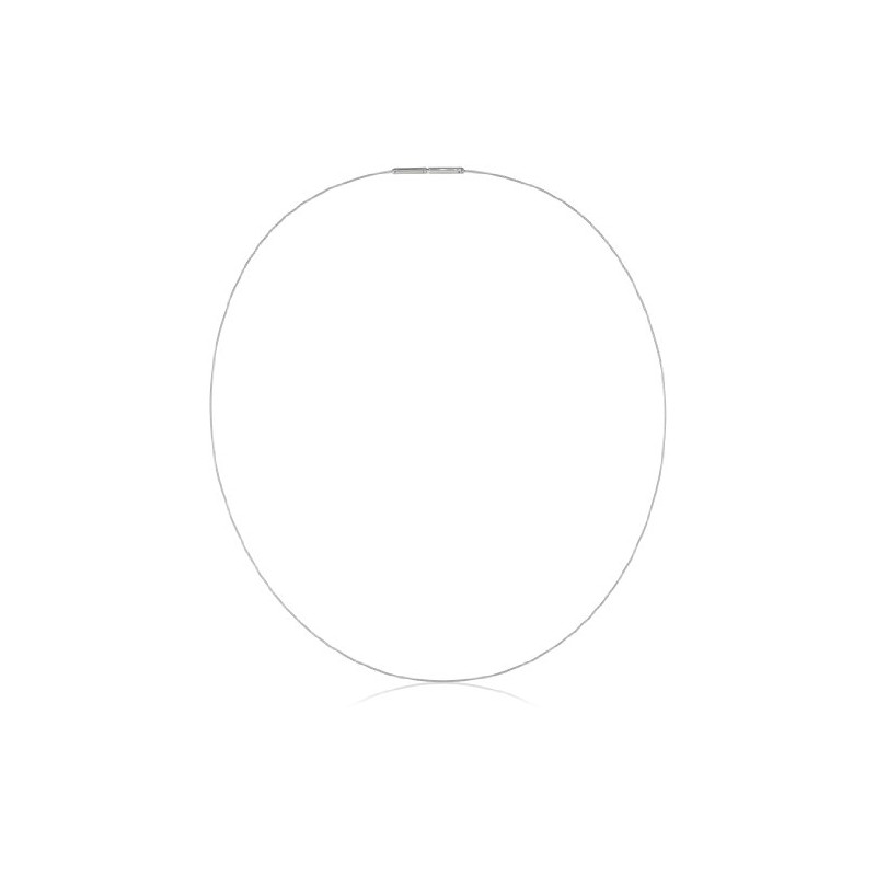 Boccia Necklace 0802-01, Stainless Steel, Diamonds, cubic zirconia