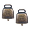 KOOBOOK 2Pcs Cow Horse Sheep Grazing Copper Bells Cattle Farm