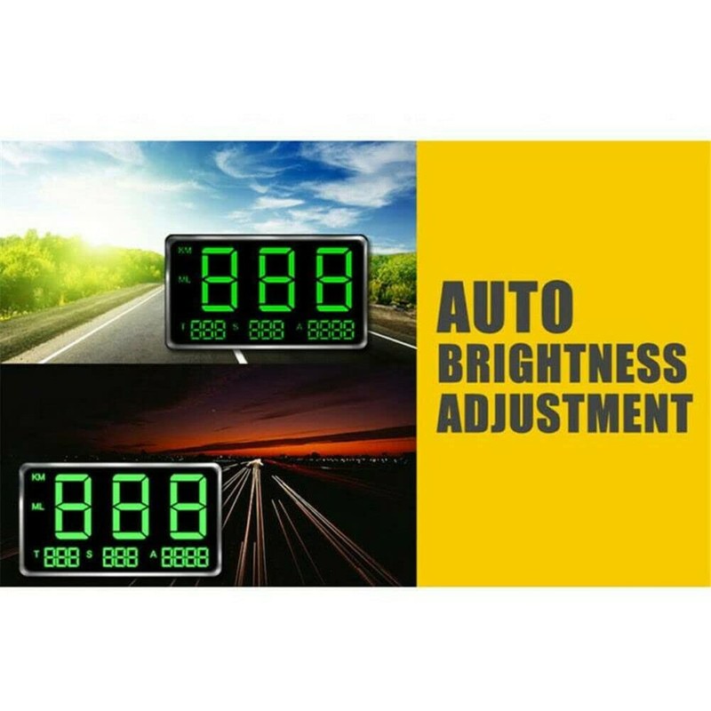 TOTMOX Car Motorcycle Digital GPS Speedometer Head Up Display MPH