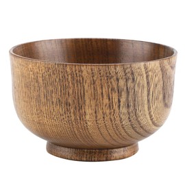 Wooden Bowl, Child Kid Wooden Handmade Bowl Food Container Heat-Resistant Tableware Soup Bowl Fruit Bowl