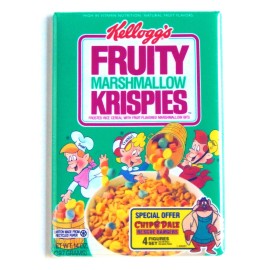 Blue Crab Magnets Fruity Marshmallow Rice Krispies FRIDGE MAGNET cereal box - 2.5 x 3.5 inches