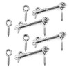 DGHAOP 4pcs Stainless Steel Spring Hook and Eye Safety Latch