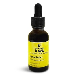 Fiji Vanua Kava Relax™, Pure Kava Kava Supplement with Soothing Properties, Infused with California Poppy, Hops, Skullcap & Passionflower, Liquid Drops to Calm and Unwind