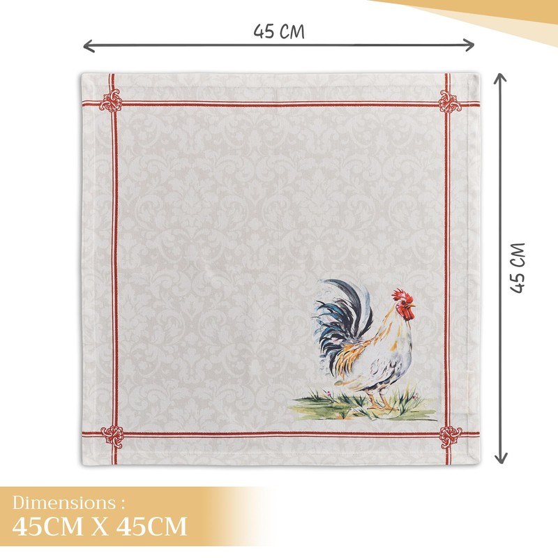 Maison d' Hermine Cloth Napkins 100% Cotton 45cm x 45cm