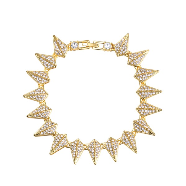 XU-SHITONG Crystal geometric chain bracelet, suitable for both men and