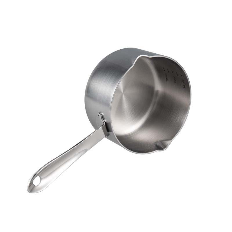 IMEEA Milk Pan, Single Handle, 18-10 Stainless Steel, Induction Compatible,
