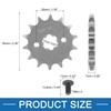 A ABSOPRO Motorcycle Front Motor Pinion 428 Chain 14T 17mm