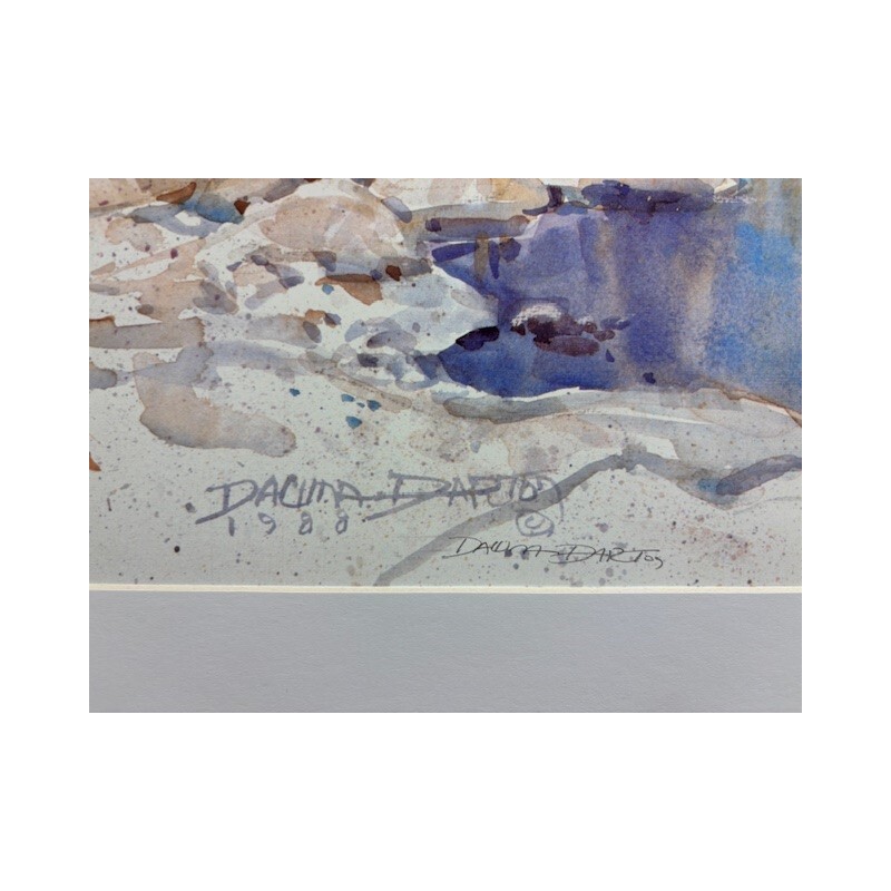 Dawna Barton "Cottonwoods" Hand Signed Litho Framed Landscape Nature Art