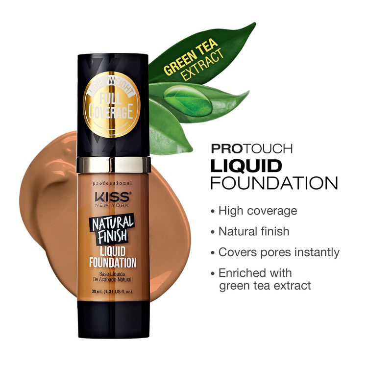 Kiss New York Professional Liquid Foundation - Lightweight and Hydrating