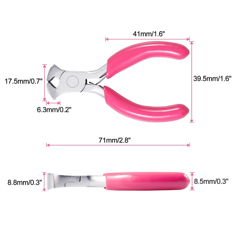 SPEEDWOX Mini End Nipper with Pink PVC Handle 3" End