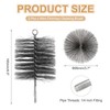 PATIKIL 3.7" Wire Chimney Cleaning Brush, 2 Pcs Steel Round