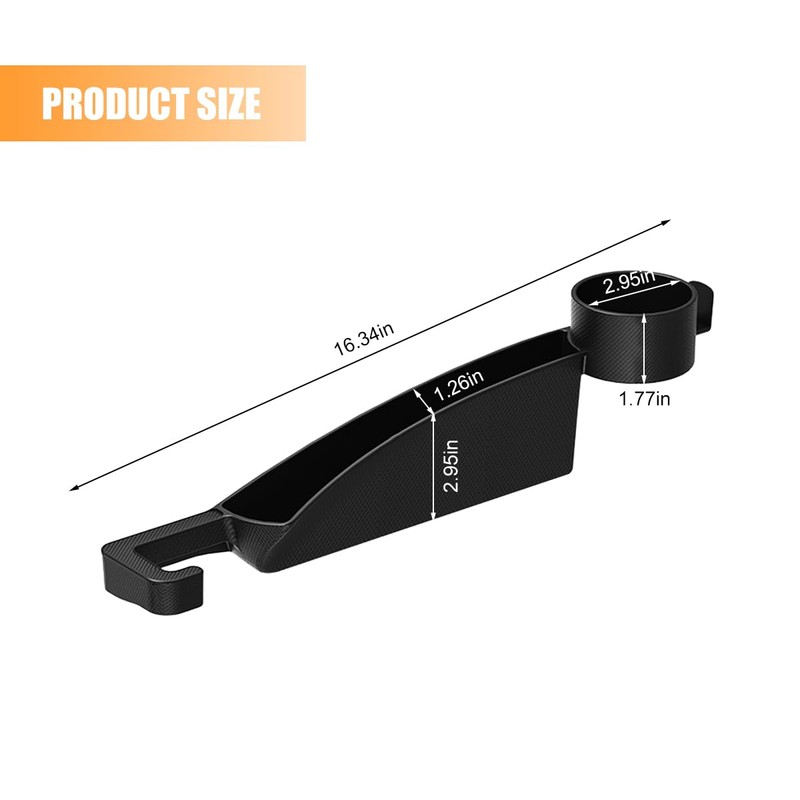 Norkmdi 2 Pack Dual-Slot Carbon Fiber Seat Gap Filler, Black