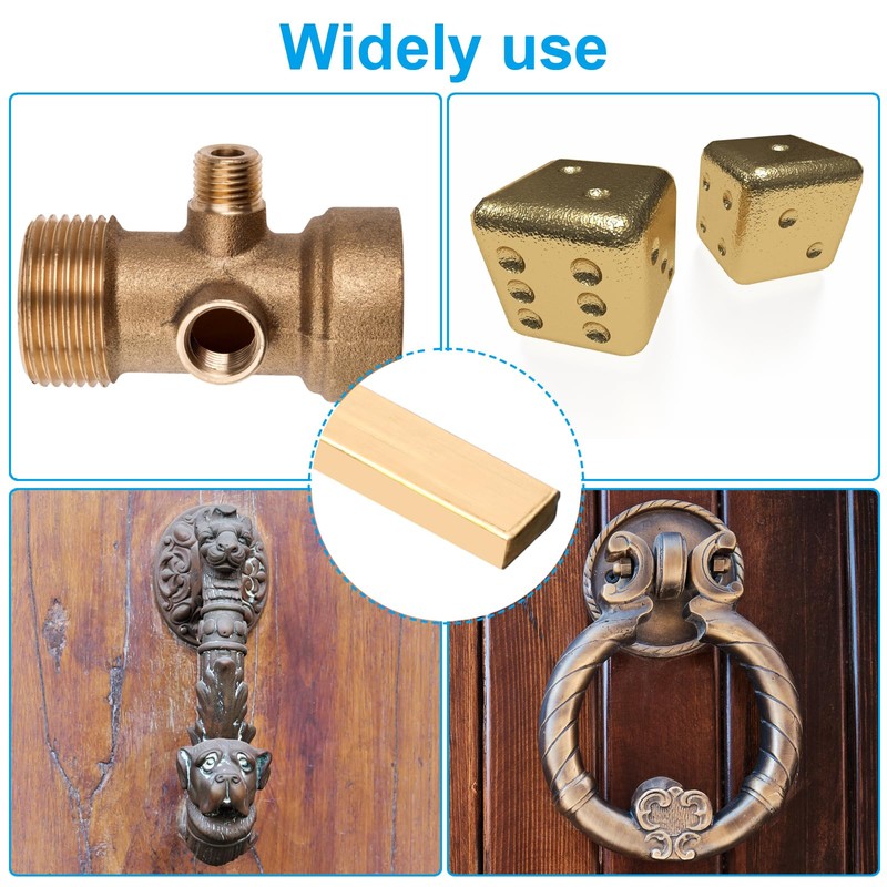 PATIKIL 1/8 x 1/4 x 12" H59 Brass Flat Bar,