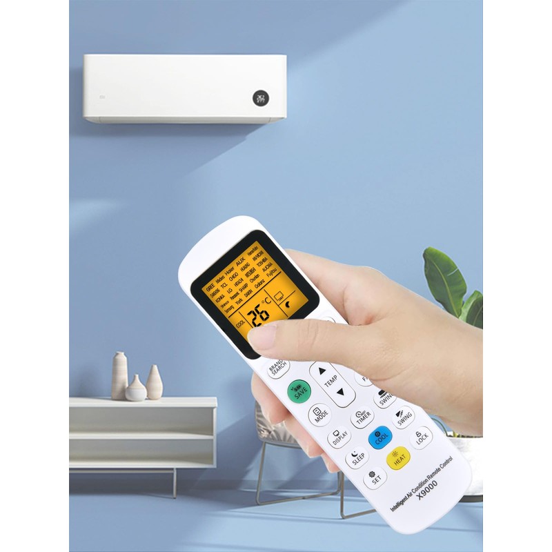 TCNOUMT Universal Air Conditioner Remote Control X9000, Compatible with Multiple