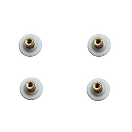 HEGAPRO Universal castors, ball bearing castors for sliding or shower doors, 28 mm diameter, 20 mm height, 4 pieces, steel, nylon tread, up to 15 kg load capacity