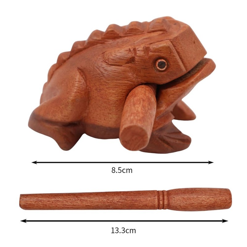 Hsthe Sea Mini Wooden Croaking Frog, Fair Trade Percussion Instrument,