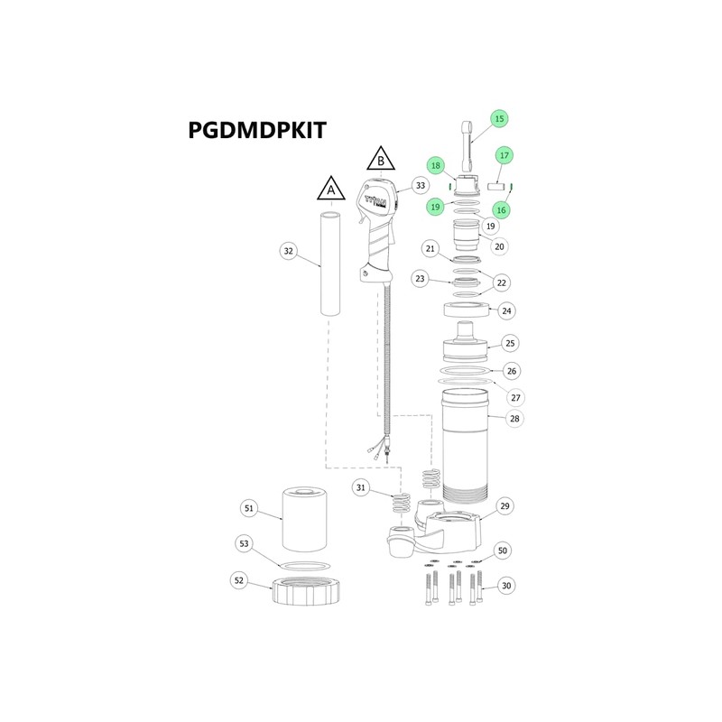 Titan Post Drivers Complete Driver Piston Assembly for PGD3200, PGD3200X,