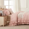 Andency Blush California King Comforter Set(104x96Inch), 3 Pieces Farmhouse Shabby