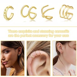 15 Pieces Rings Women Gold Adjustable Rings Set Gold-Plated Thumb Ring Finger Ring Simple Band Ring Stackable Open Rings Women's Gold Silver Ring for Women Girls Ring Set Gold