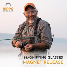 HIPPO OUTDOOR Fly Fishing Sport Glasses with magnet release - Grey