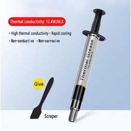 TUMMASTER D-12 Silver Series Thermal Paste, High Performance Thermal Paste for Computer Manufacturing Assembly, Ideal for IC/Processor/CPU/GPU/All Coolers (Scraper Included, 4g-1 Pack)