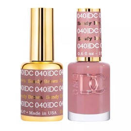 DND DC Match UV Gel + Nail Polish #040 Sandy Brown