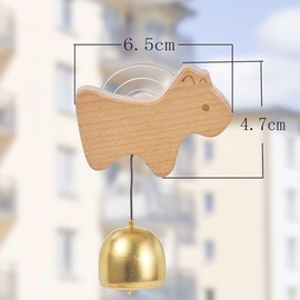 Shopkeepers Bell, Wood Door Chime Hanging Door Bell Jingle Bells Animal Metal Doorbell with Suction Cup for Door Opening Business When Entering Decoration (Puppy)