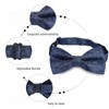 Alizeal Mens Paisley Bow Tie, Pocket Square, Cufflinks Set (Dark