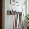 WEBI Coat Rack Wall Mount,36” Solid Wood Coat Hooks Wall